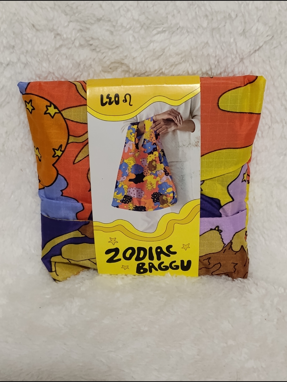 BAGGU Leo Zodiac Foldable Tote - Orange, Purple, Yellow, Brown  NWT